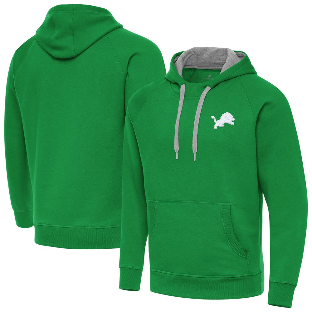 Detroit Lions Antigua St. Patrick's Day Victory Pullover Hoodie Kelly Green | NFL