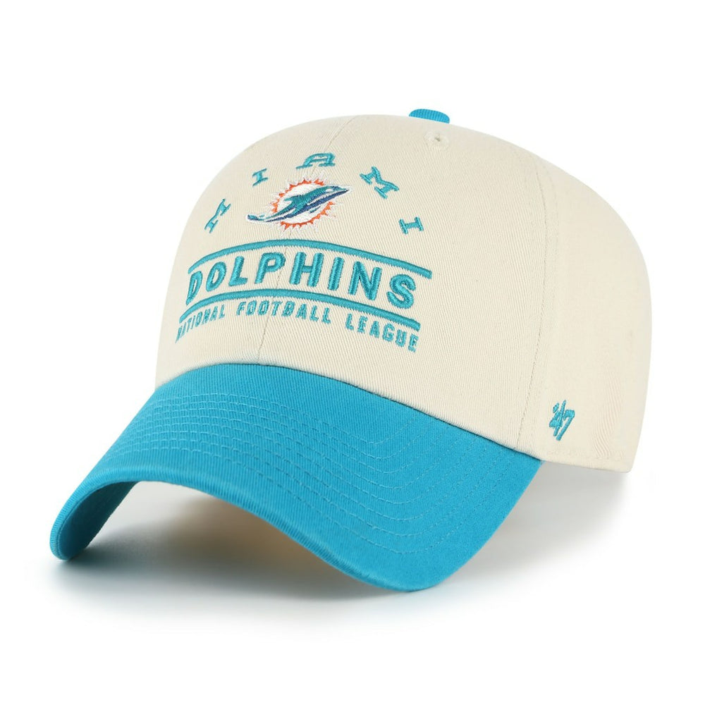 Miami Dolphins '47 Windham Clean Up Adjustable Hat Natural | 47 brand