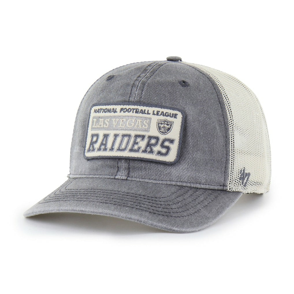 Las Vegas Raiders '47 Canteen Relaxed Trucker Adjustable Hat Charcoal | 47 brand