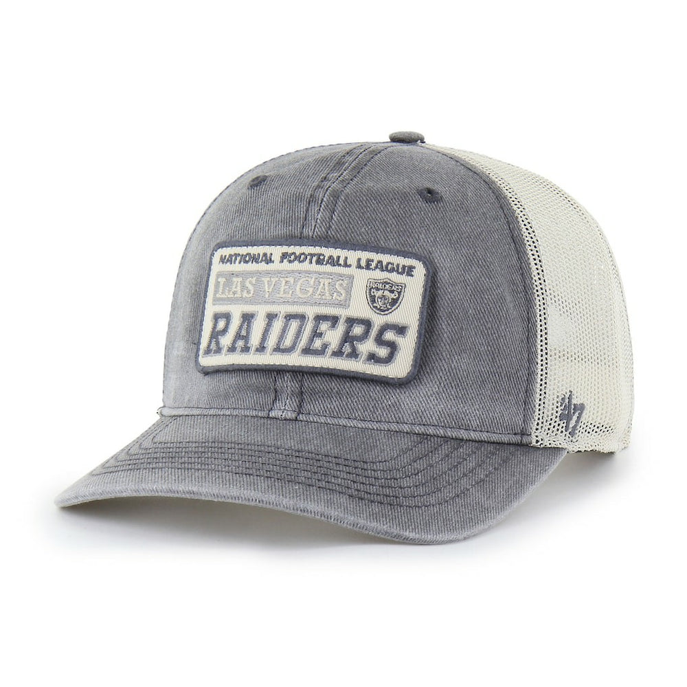 Las Vegas Raiders '47 Canteen Relaxed Trucker Adjustable Hat Charcoal | 47 brand
