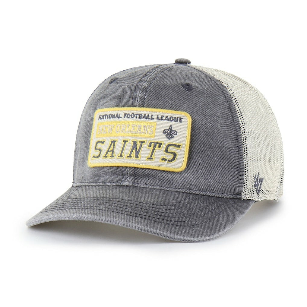 New Orleans Saints '47 Canteen Relaxed Trucker Adjustable Hat Charcoal | 47 brand