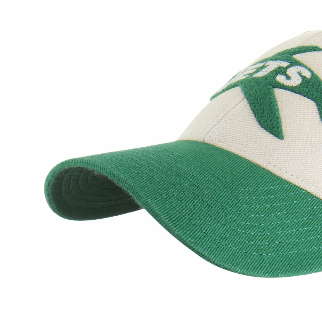 New York Jets '47 Fairfield MVP Throwback Adjustable Hat Cream/Kelly Green | 47 brand