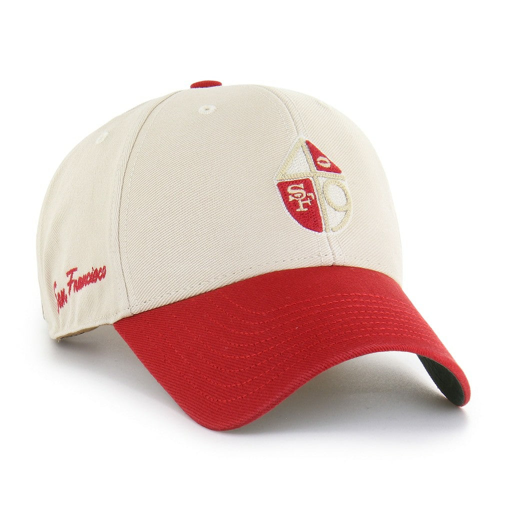 San Francisco 49ers '47 Fairfield MVP Throwback Adjustable Hat Cream/Scarlet | 47 brand