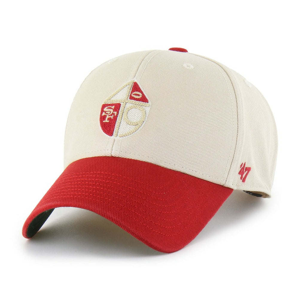 San Francisco 49ers '47 Fairfield MVP Throwback Adjustable Hat Cream/Scarlet | 47 brand