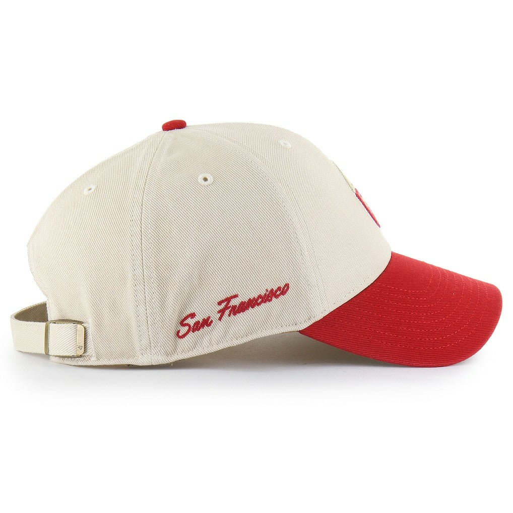 San Francisco 49ers '47 Fairfield MVP Throwback Adjustable Hat Cream/Scarlet | 47 brand