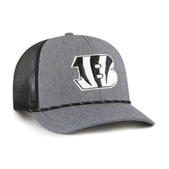 Cincinnati Bengals '47 Carbon Rope Trucker Adjustable Hat Heather Charcoal | 47 brand