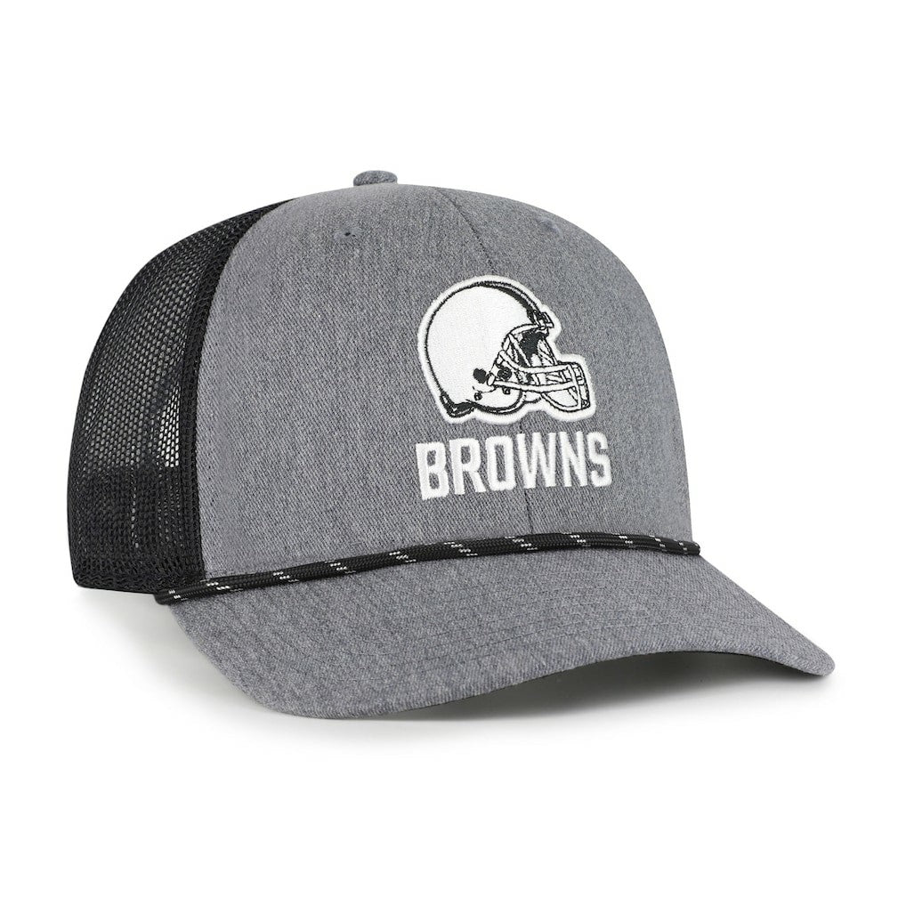 Cleveland Browns '47 Carbon Rope Trucker Adjustable Hat Heather Charcoal | 47 brand