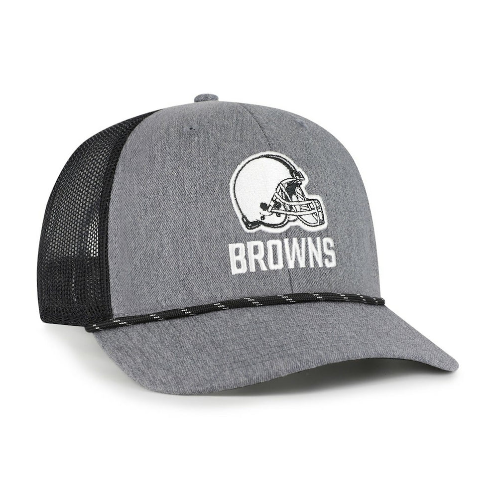 Cleveland Browns '47 Carbon Rope Trucker Adjustable Hat Heather Charcoal | 47 brand