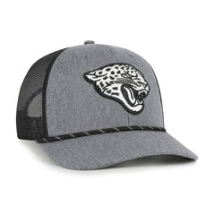 Jacksonville Jaguars '47 Carbon Rope Trucker Adjustable Hat Heather Charcoal | 47 brand