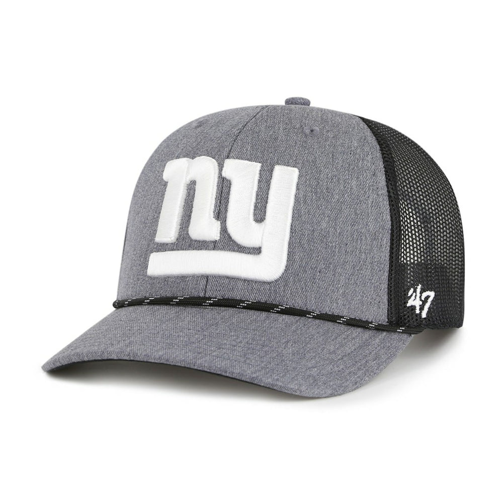 New York Giants '47 Carbon Rope Trucker Adjustable Hat Heather Charcoal | 47 brand