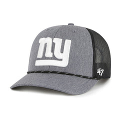 New York Giants '47 Carbon Rope Trucker Adjustable Hat Heather Charcoal | 47 brand