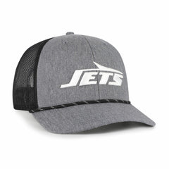 New York Jets '47 Carbon Rope Trucker Adjustable Hat Heather Charcoal | 47 brand