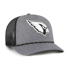 Arizona Cardinals '47 Carbon Rope Trucker Adjustable Hat Heather Charcoal | 47 brand