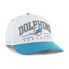 Miami Dolphins '47 Roscoe Two-Toned Hitch Adjustable Hat White/Aqua | 47 brand