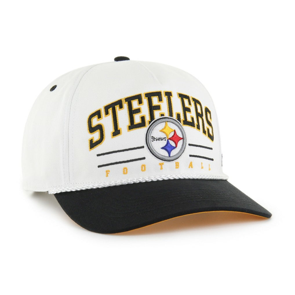 Pittsburgh Steelers '47 Roscoe Two-Toned Hitch Adjustable Hat White/Black | 47 brand