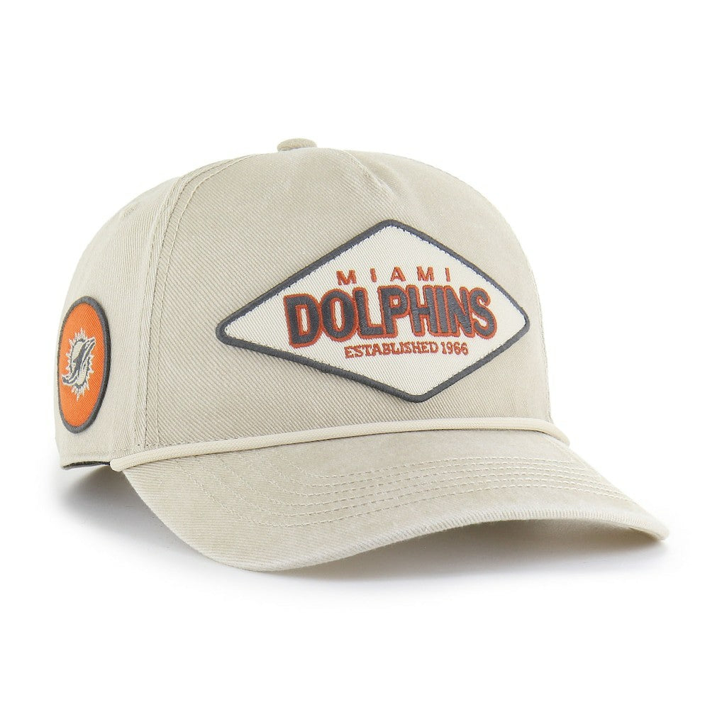 Miami Dolphins '47 Cairn Hitch Adjustable Hat Khaki | 47 brand