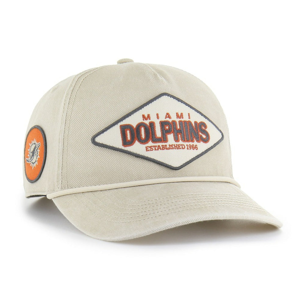 Miami Dolphins '47 Cairn Hitch Adjustable Hat Khaki | 47 brand