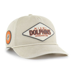 Miami Dolphins '47 Cairn Hitch Adjustable Hat Khaki | 47 brand