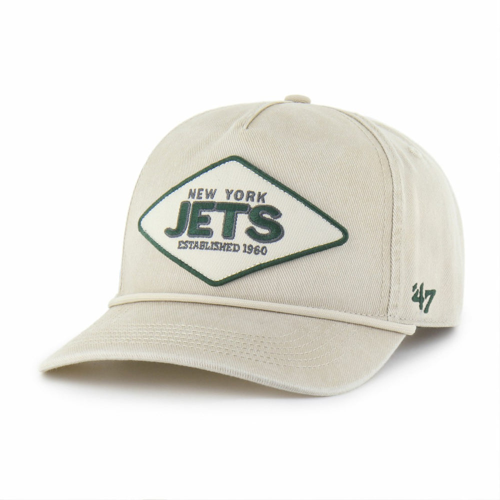 New York Jets '47 Cairn Hitch Adjustable Hat Khaki | 47 brand