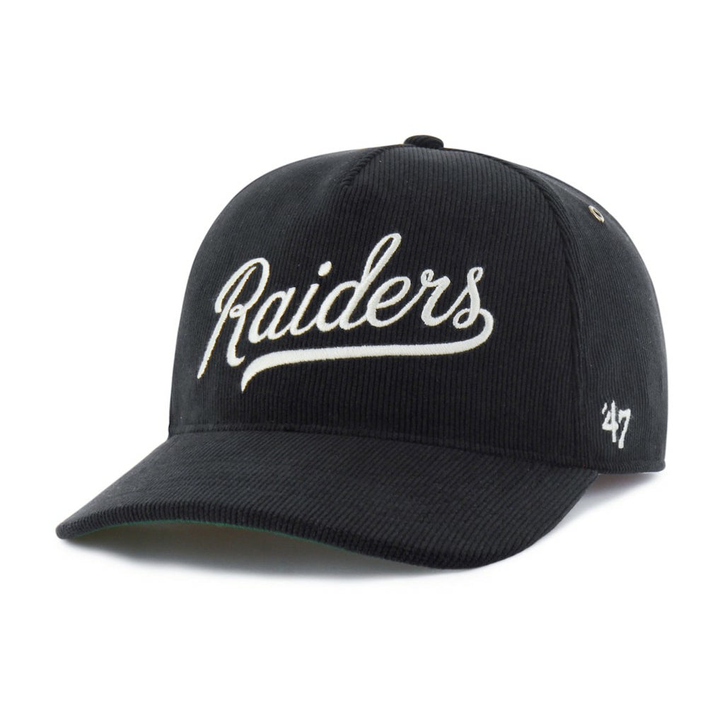 Las Vegas Raiders '47 Golden Age Corduroy Hitch Adjustable Hat Black | 47 brand