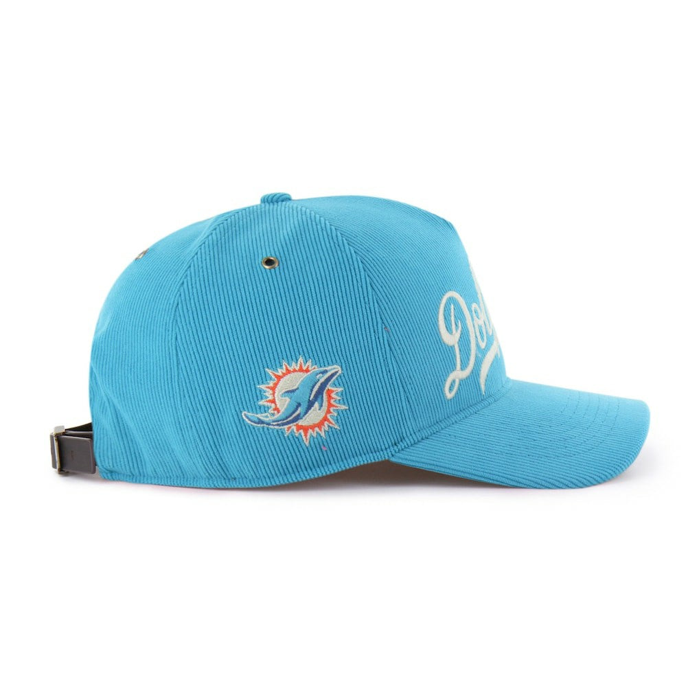 Miami Dolphins '47 Golden Age Corduroy Hitch Adjustable Hat Aqua | 47 brand