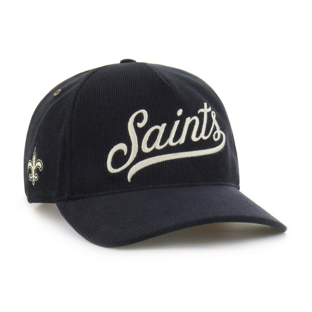 New Orleans Saints '47 Golden Age Corduroy Hitch Adjustable Hat Black | 47 brand