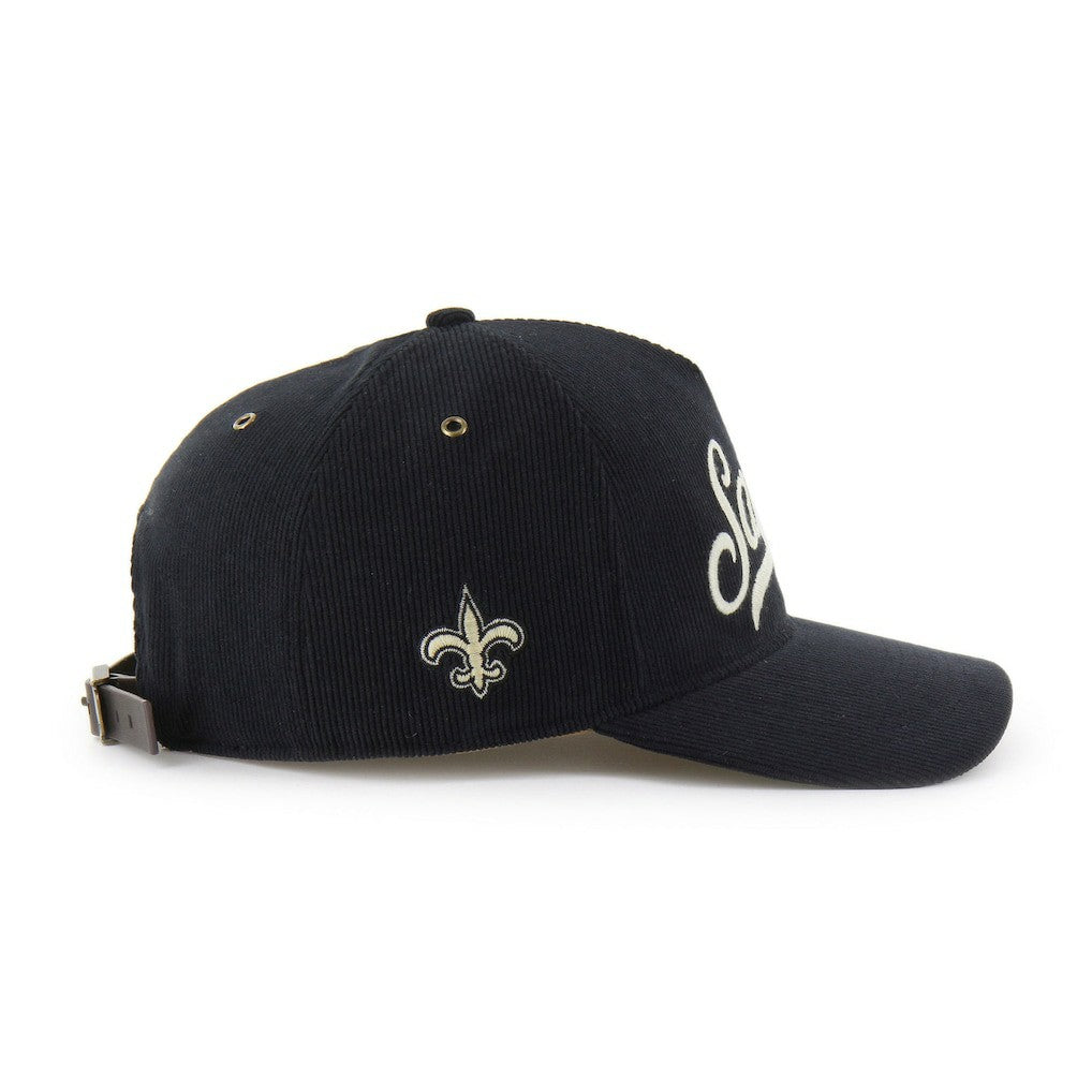 New Orleans Saints '47 Golden Age Corduroy Hitch Adjustable Hat Black | 47 brand