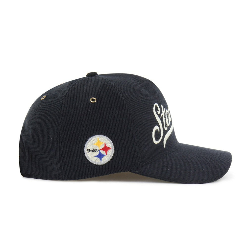 Pittsburgh Steelers '47 Golden Age Corduroy Hitch Adjustable Hat Black | 47 brand
