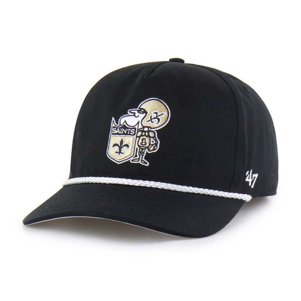 New Orleans Saints '47 Rope Hitch Adjustable Hat Black | 47 brand