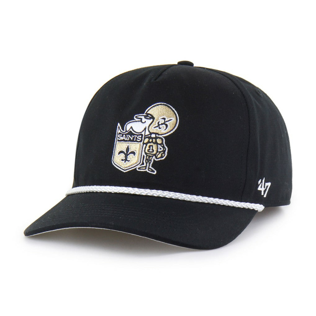 New Orleans Saints '47 Rope Hitch Adjustable Hat Black | 47 brand