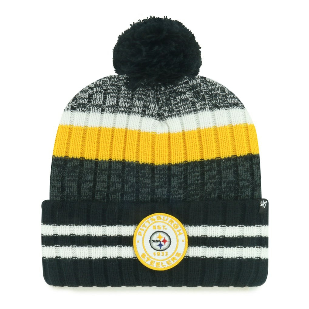 Pittsburgh Steelers '47 Quiver Cuffed Knit Hat with Pom | 47 brand