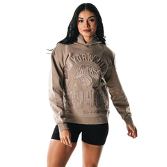 New York Knicks The Wild Collective Women's Satin Pullover Hoodie Gray - NBA