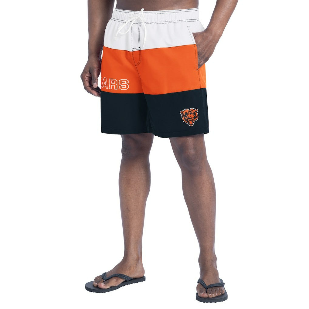 Chicago Bears G-III Sports by Carl Banks Sunrise Volley Swim Shorts Navy/Orange | NFL