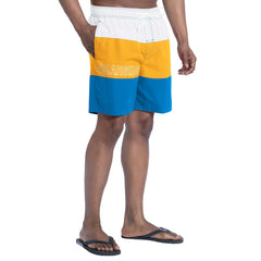 Los Angeles Chargers G-III Sports by Carl Banks Sunrise Volley Swim Shorts Powder Blue/Gold | NFL