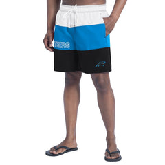 Carolina Panthers G-III Sports by Carl Banks Sunrise Volley Swim Shorts Black/Blue | NFL