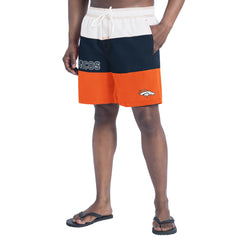 Denver Broncos G-III Sports by Carl Banks Sunrise Volley Swim Shorts Orange/Navy | NFL