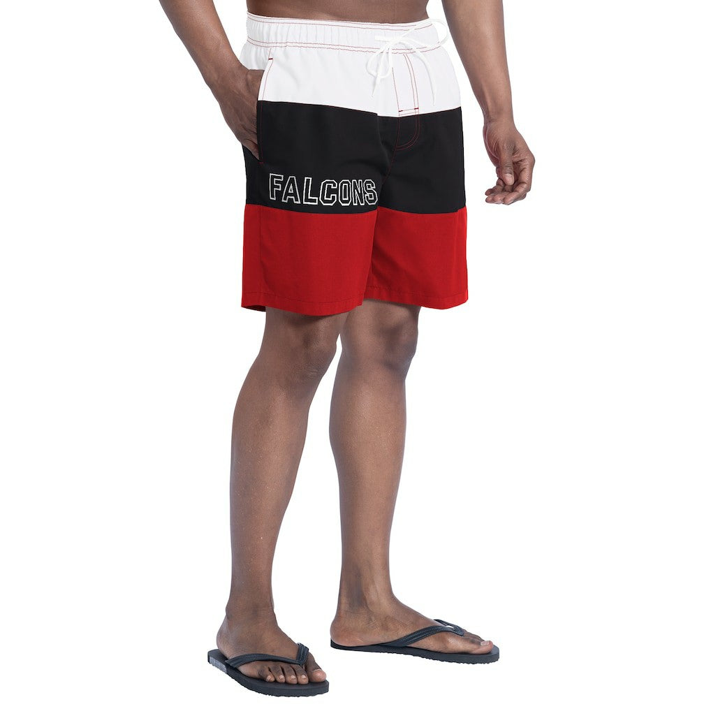 Atlanta Falcons G-III Sports by Carl Banks Sunrise Volley Swim Shorts Red/Black | NFL