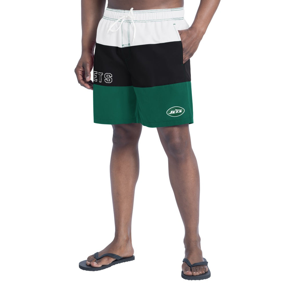 New York Jets G-III Sports by Carl Banks Sunrise Volley Swim Shorts Green/Black | NFL