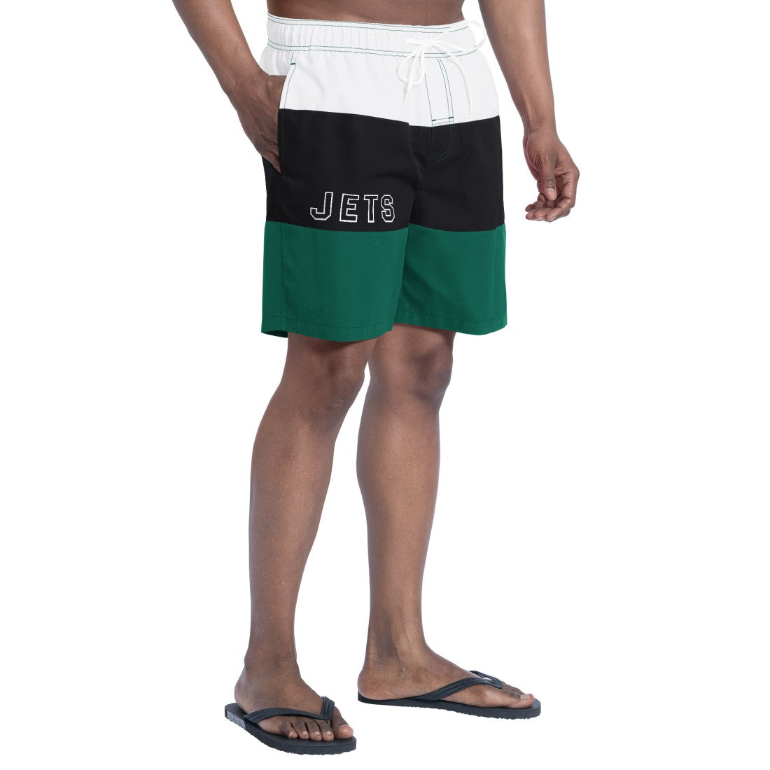 New York Jets G-III Sports by Carl Banks Sunrise Volley Swim Shorts Green/Black | NFL