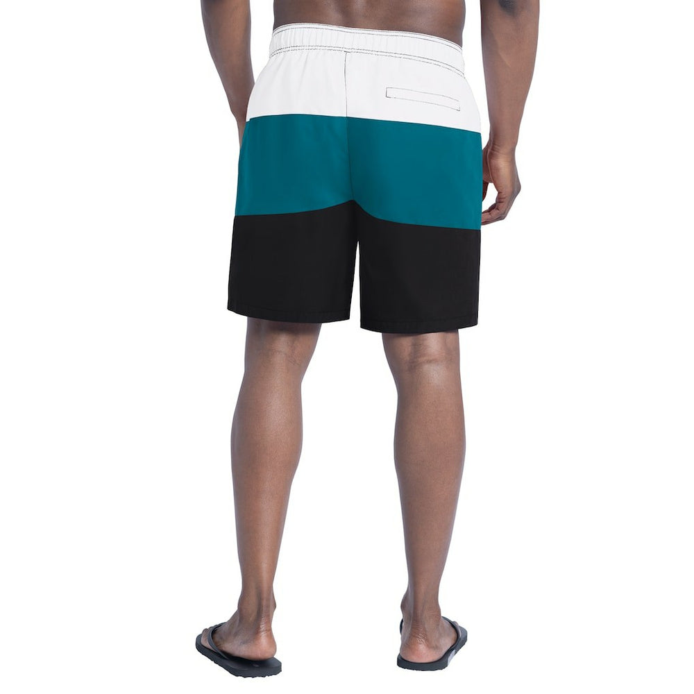 Jacksonville Jaguars G-III Sports by Carl Banks Sunrise Volley Swim Shorts Black/Teal | NFL