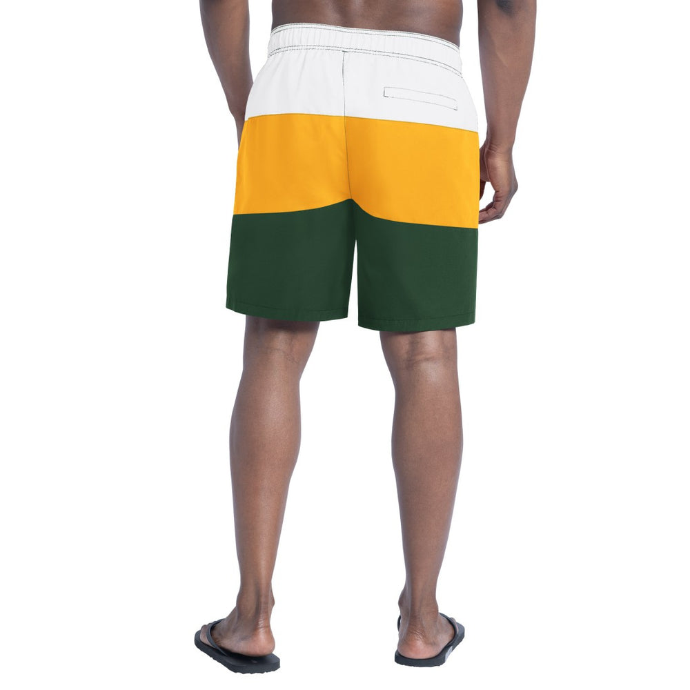 Green Bay Packers G-III Sports by Carl Banks Sunrise Volley Swim Shorts Green/Gold | NFL
