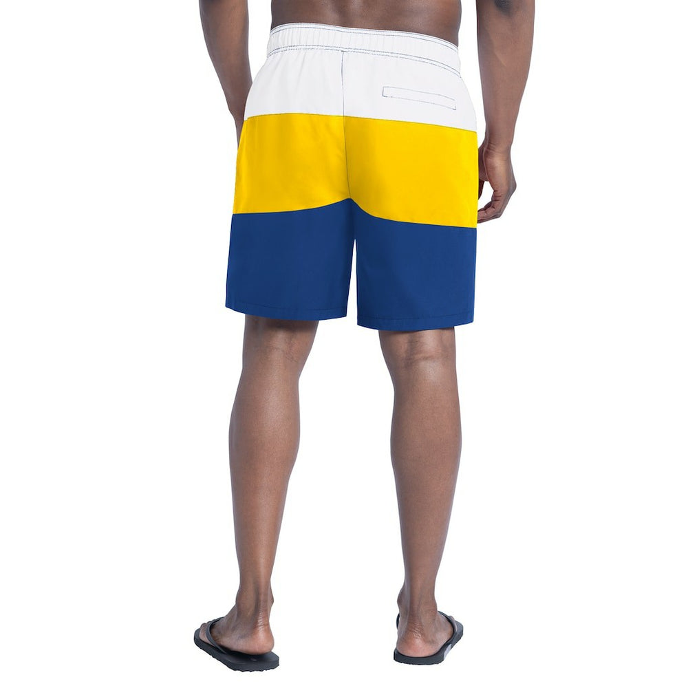 Los Angeles Rams G-III Sports by Carl Banks Sunrise Volley Swim Shorts Royal/Gold | NFL