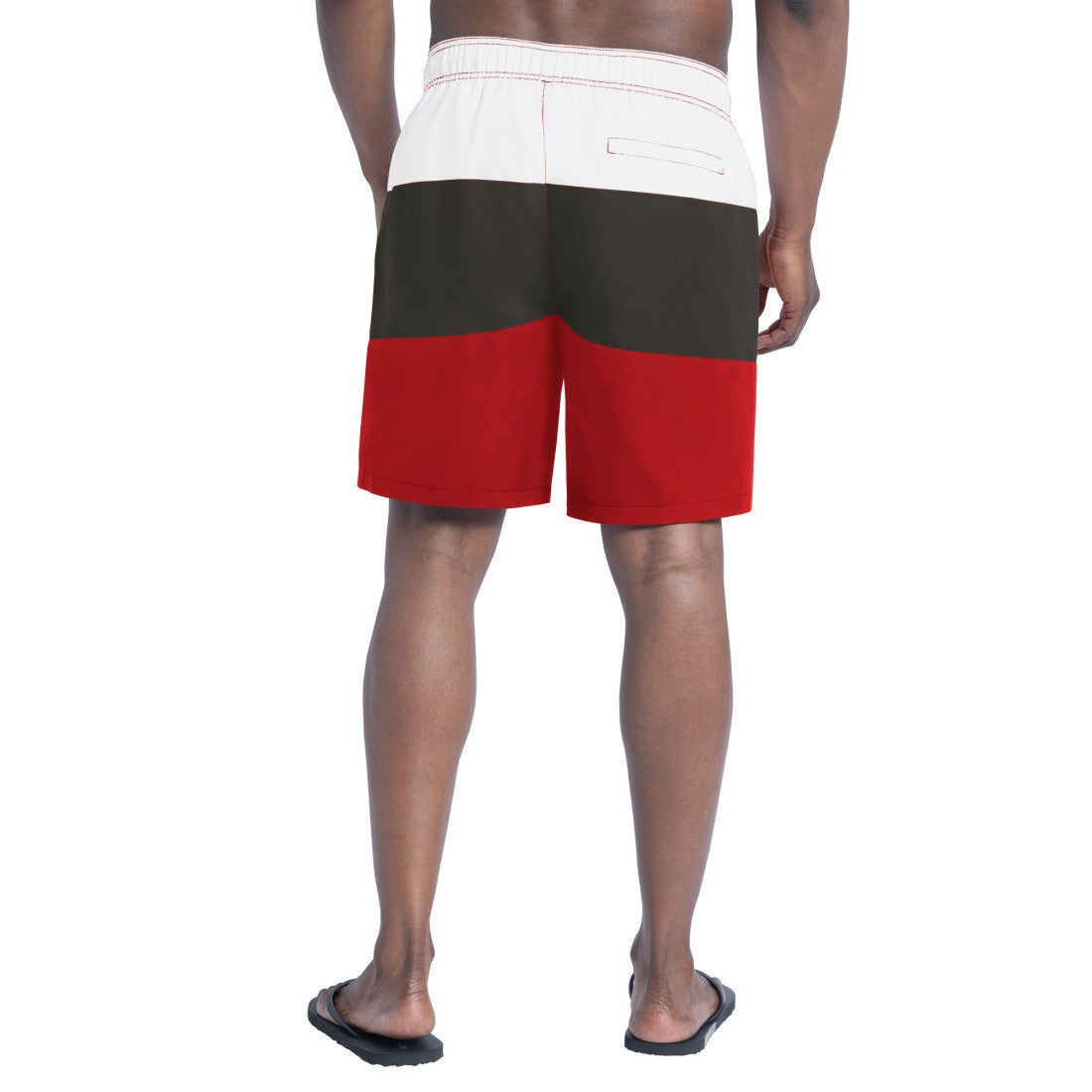 Tampa Bay Buccaneers G-III Sports by Carl Banks Sunrise Volley Swim Shorts Red/Pewter | NFL