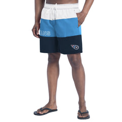 Tennessee Titans G-III Sports by Carl Banks Sunrise Volley Swim Shorts Navy/Light Blue | NFL