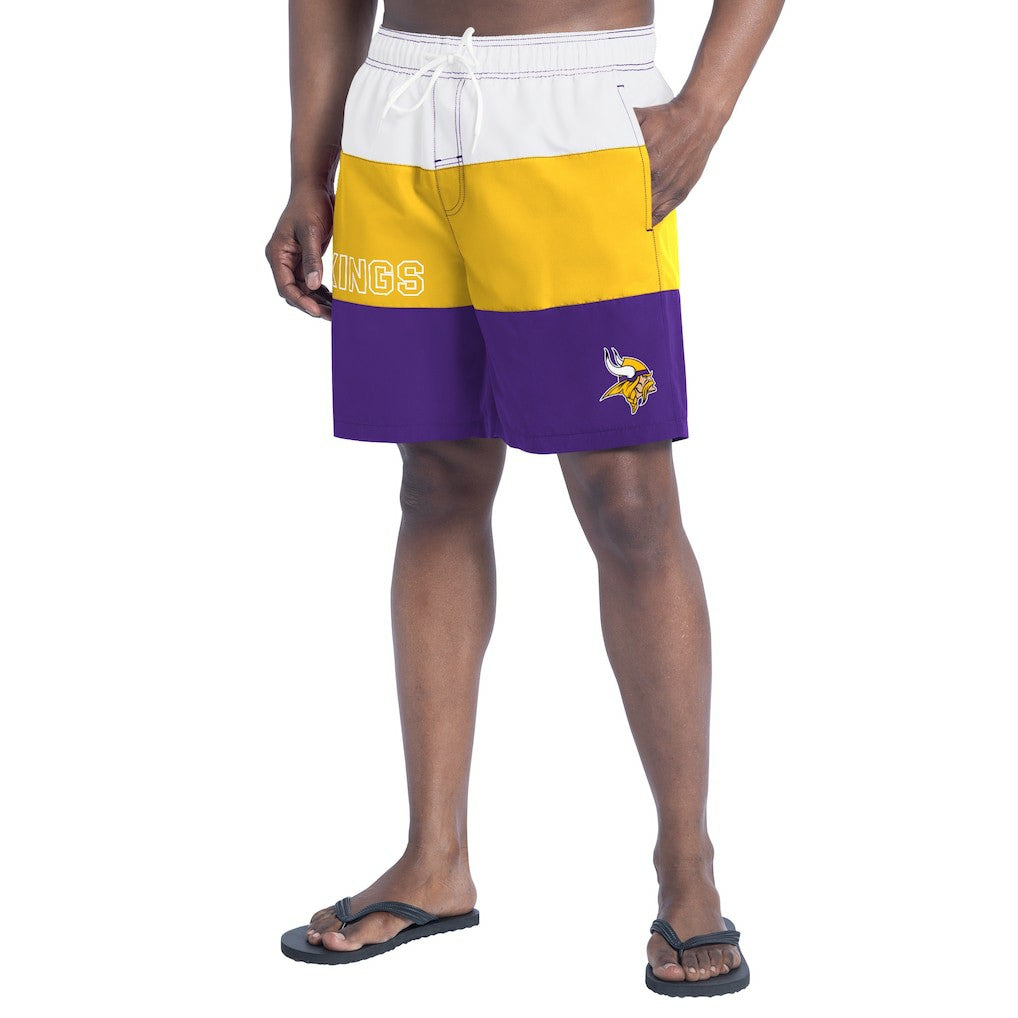 Minnesota Vikings G-III Sports by Carl Banks Sunrise Volley Swim Shorts Purple/Gold | NFL