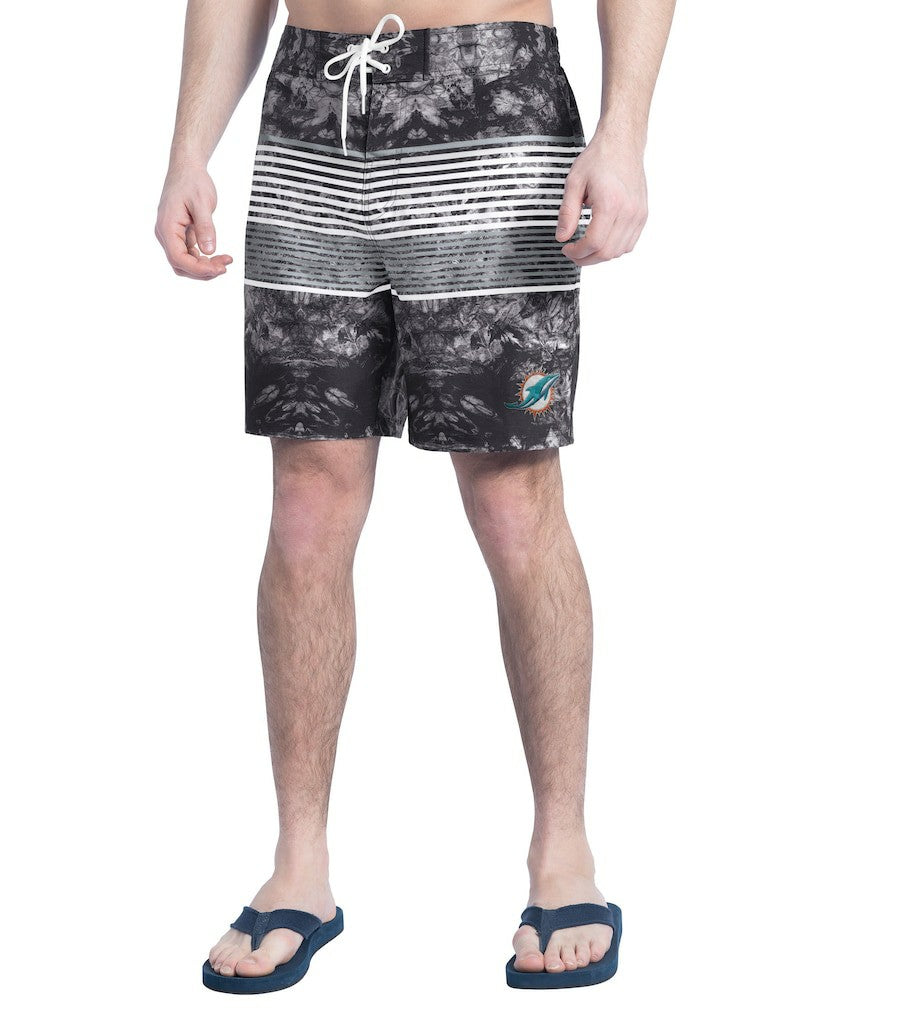 Miami Dolphins G-III Sports by Carl Banks Horizon Volley Swim Shorts Black/Gray | NFL