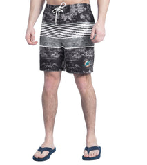 Miami Dolphins G-III Sports by Carl Banks Horizon Volley Swim Shorts Black/Gray | NFL