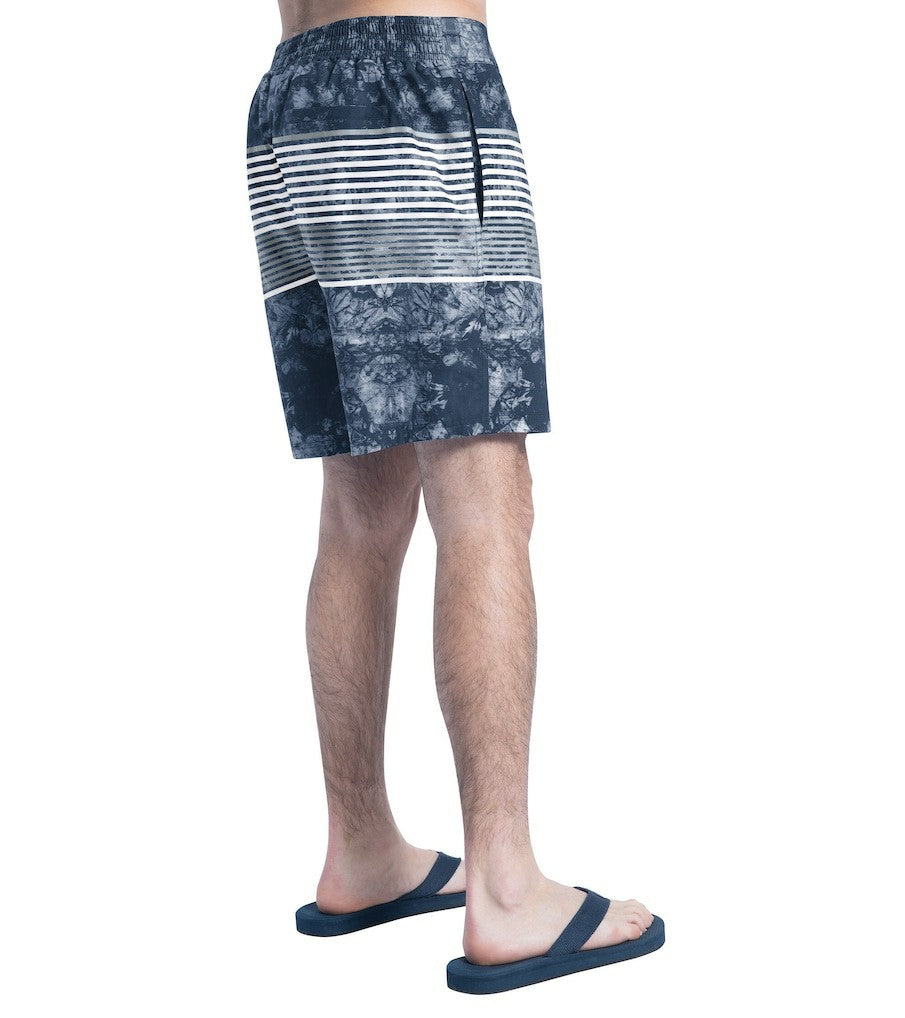 Cleveland Browns G-III Sports by Carl Banks Horizon Volley Swim Shorts Navy/Gray | NFL