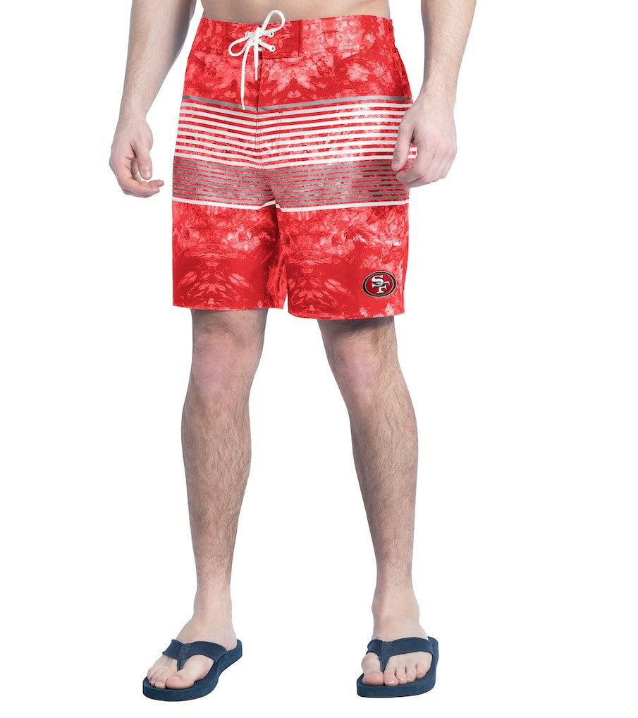 San Francisco 49ers G-III Sports by Carl Banks Horizon Volley Swim Shorts Scarlet/Gray | NFL