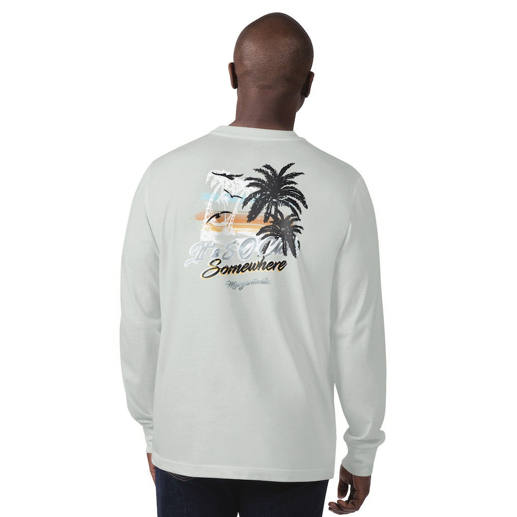 Las Vegas Raiders Margaritaville It's Five O'Clock Somewhere Long Sleeve T-Shirt Gray | NFL
